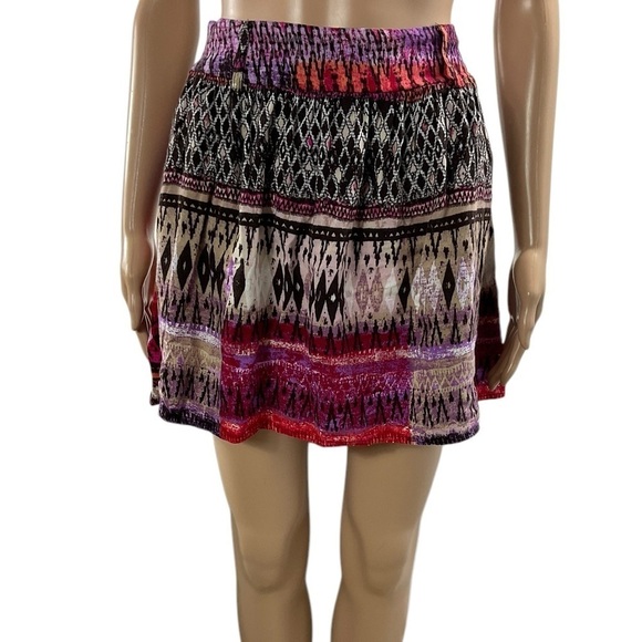 Tracy Evans Dresses & Skirts - Tracy Evans Limited Multicolor Boho Print Mini Skirt Size Small